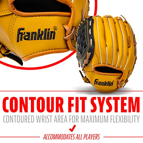Franklin Sports Field Master Baseball Glove - color: Tan, style: 10.5" - Basket Web
