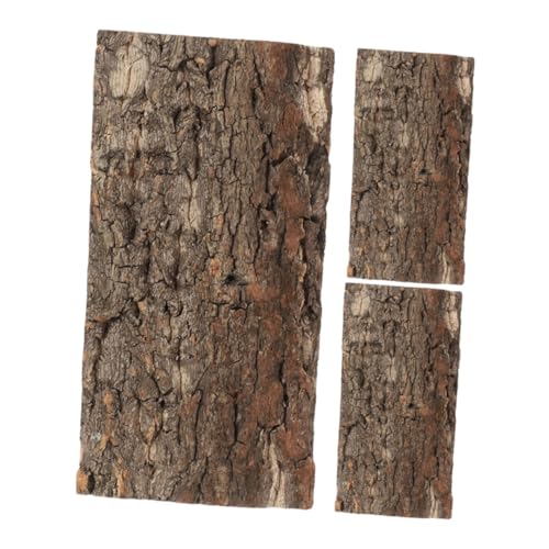 3pcs Bark Background for Reptile Terrariums Decor for Fish Tanks Comfortable Habitat for Snakes Lizards More