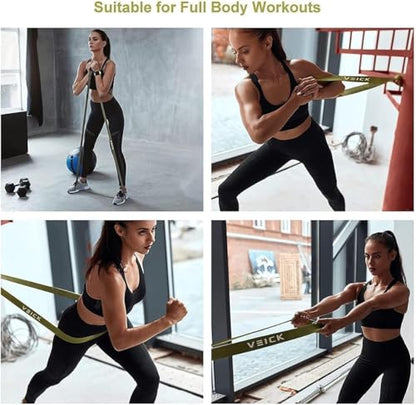 VEICK Pull Up Assist Resistance Bands for Home Gym - color: Green/Purple Set of 5