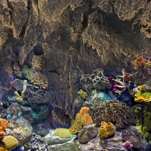 UKCOCO 3D Reptile Tank Background 17.51"x11.81"x1.77" PU Rock Panel, Cut-to-Fit for Terrarium, Aquarium & Turtle Snake Bearded Dragon Habitat