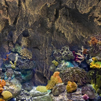 UKCOCO 3D Reptile Tank Background 17.51"x11.81"x1.77" PU Rock Panel, Cut-to-Fit for Terrarium, Aquarium & Turtle Snake Bearded Dragon Habitat
