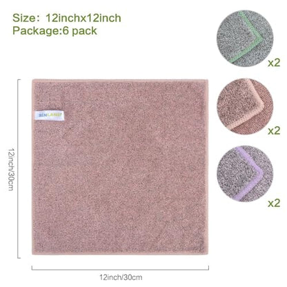 Microfiber Face Towels Soft Washcloths 12Inch x 12Inch 12 Pack Multicolor - color: Multicolor