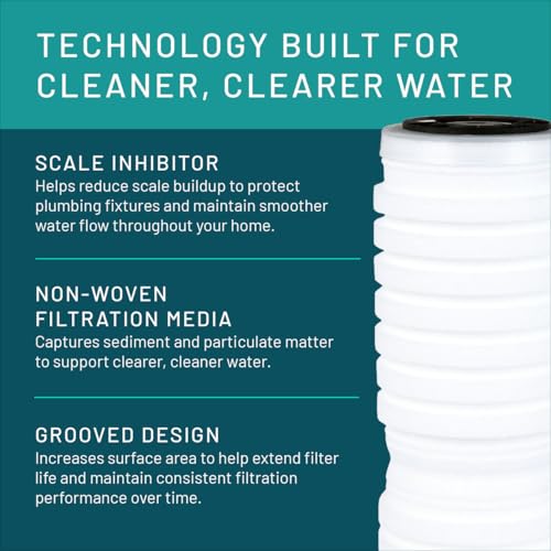 3M Aqua-Pure Whole House Standard Sump Replacement Water Filter Drop-in Cartridge AP420, 5560907 - style: AP420, 5 micron sediment and scale