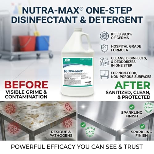 Nutra-Max Hospital Grade Disinfectant Cleaner Concentrate, Makes 32 Gallons