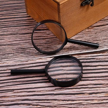 Elcoho 12 Pack Handheld Magnifier Plastic Magnifying Glass for Reading Jewelry Home Office Desk Accessories with Storage Bag