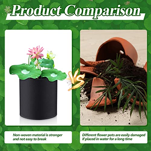 8 Pcs Aquatic Plant Pots for Pond, Pond Plant Baskets Heavy Duty Fabric Pots for Garden, Aquatic Plants, Bog Plants, Water Lily, Lotus, Flower(6 x 6 Inch)