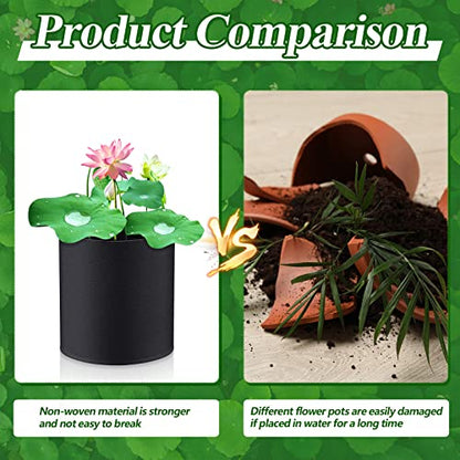 8 Pcs Aquatic Plant Pots for Pond, Pond Plant Baskets Heavy Duty Fabric Pots for Garden, Aquatic Plants, Bog Plants, Water Lily, Lotus, Flower(6 x 6 Inch)
