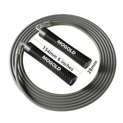 Weighted Jump Rope, 1LB - 3 Pre-Sized Lengths (M/L/XL) for Perfect Fit, No Adjustment Needed! Ergonomic Faux Leather Handle for HIIT, Strength, Cardio & Fat Burn - size: XL - 9'6(User Height 6'0 +)