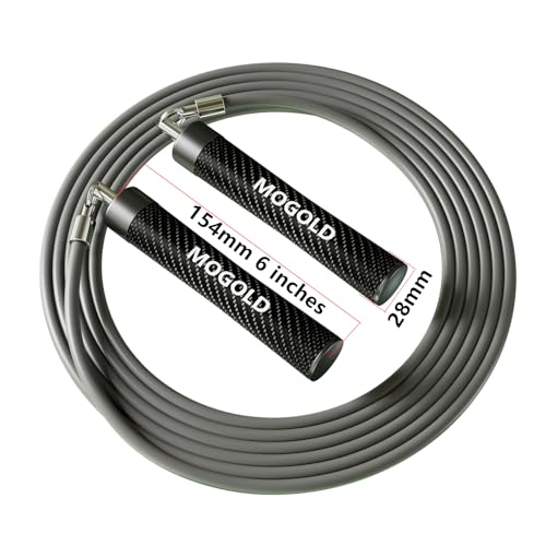 Weighted Jump Rope, 1LB - 3 Pre-Sized Lengths (M/L/XL) for Perfect Fit, No Adjustment Needed! Ergonomic Faux Leather Handle for HIIT, Strength, Cardio & Fat Burn - size: M - 8'4(User Height 5'4" - 5'7")
