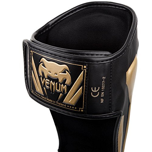Venum Elite Standup Shin Guards - color: Black/Gold, size: Medium