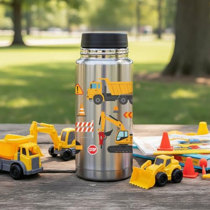 UV DTF Cup Wraps Transfer Stickers Construction Vehicles Pattern, 10 Sheets Waterproof Custom Vinyl Transfer Sticker 16oz Coffee Glass Cup Tumbler Bottle Mug Decals for Men Women - style: Construction Vehicles