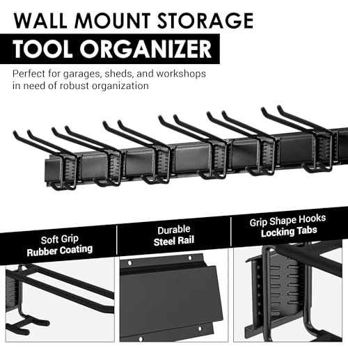 FELLER 9-Piece Slatwall Hook Kit, 6 Hooks, 3 Plates, Garage Tool Storage