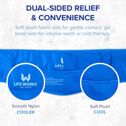 Gel Neck Ice Pack Wrap, Reusable Hot & Cold, Shoulder, Back, 23"