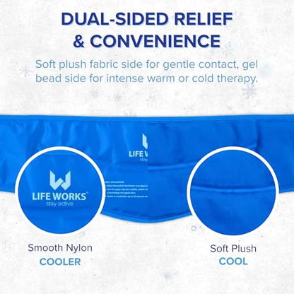 Gel Neck Ice Pack Wrap, Reusable Hot & Cold, Shoulder, Back, 23"