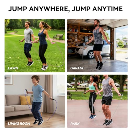 Jump Rope Cotton Adjustable Skipping Weighted jumprope for Women, Adult and Children Athletic Fitness Exercise Jumping Rope - color: Blue, size: 1pcs