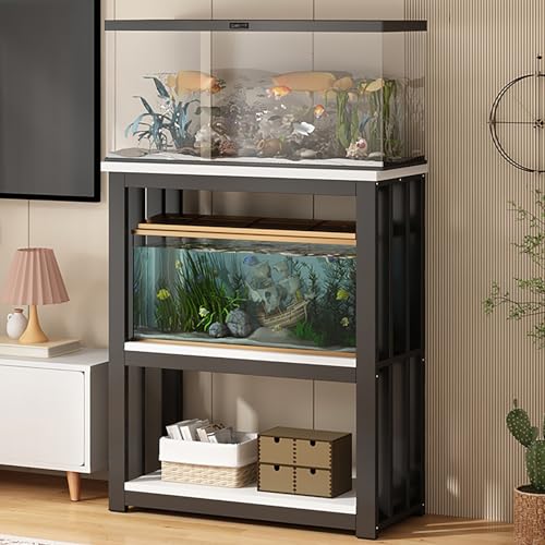 Fish Tank Stand,Mid-Century Adjustable Fish Stand Cabinet 80-120 cm - Durable Aquatic Rack for Reptiles, Turtle Breeders & Terrarium Storage Solutions - Large Home Organizer - color: #E, size: 100x40x100cm/39x16x39in