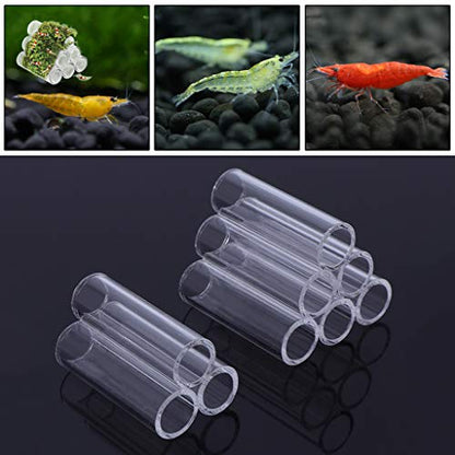 Aquarium Decor Clear Acrylic Tube Cave House Hideout For Small Fish Shrimp Cichlid Hiding Rest Spawning 3 Tubes 6 Tubes Aquarium Fish Tank Landscaping Plant Landscape Fishtank Artificial Simulation