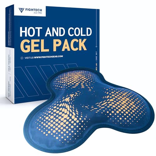 FIGHTECH Reusable Hot and Cold Gel Ice Pack - Hinge Joint, Single Pack | Heat and Cold Therapy Compress for Shoulder Rotator Cuff Knee Back Head Eyes Elbow and Hip - Leak Proof Design - size: Large (Single)