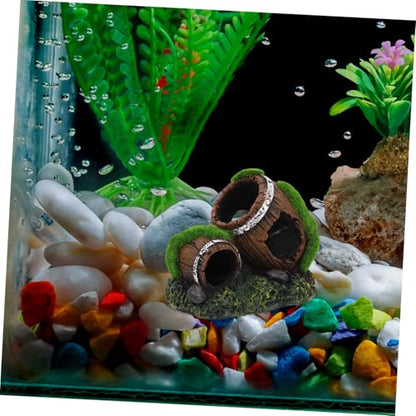 Holibanna Aquarium Decoration Resin Wine Barrel Ornament for Fish Tank Shrimp Cave Hideout and Aesthetic Decor for Betta Fish for Terrarium Garden and Aquatic Environments