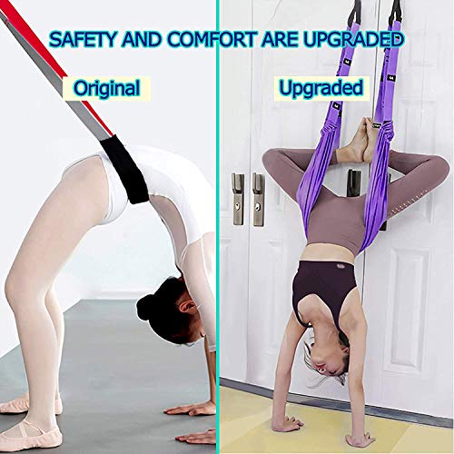 Yoga Fitness Stretching Strap, Adjustable Leg Stretcher Back Bend Assist Trainer, Improve Leg Waist Back Flexibility Home Gym Equipment for Rehab Pilates Ballet Cheerleading Splits Gymnastics - color: green