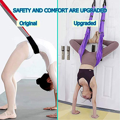 Yoga Fitness Stretching Strap, Adjustable Leg Stretcher Back Bend Assist Trainer, Improve Leg Waist Back Flexibility Home Gym Equipment for Rehab Pilates Ballet Cheerleading Splits Gymnastics - color: green