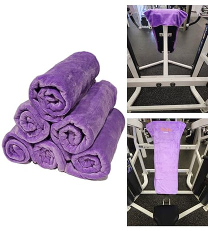 TA-DA Microfiber Towel | Back Pocket Insert on Hands and Fitness Items for Convenience. Sports Fitness Gym Workouts Yoga Pickleball Volleyball Hiking Etc. | 17" Inch X 32" Inch | 6 Pack | Purple - color: Purple