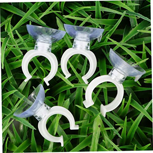 POPETPOP 50pcs Strong Clips for Aquariums Fish Tank Fixing Bracket Transparent Pump Holder Suckers Easy Installation for Smooth