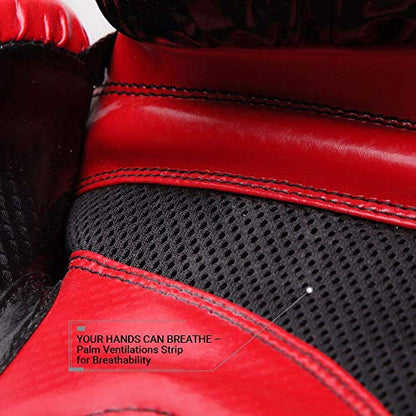 Revgear Pinnacle Boxing Glove | Entry Level | Comfortable & Stylish - color: Red/Black, size: 16OZ