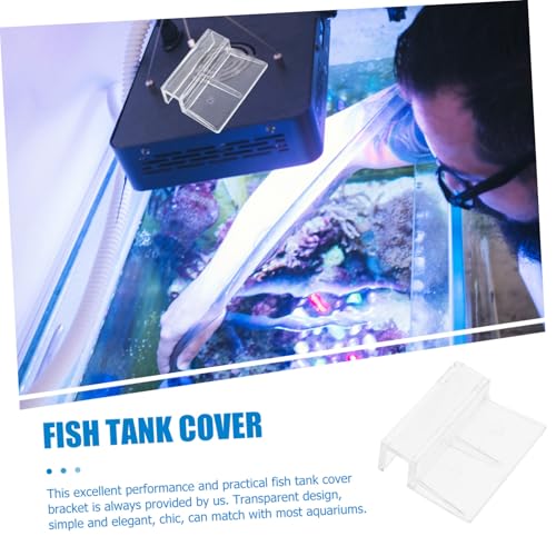 Garneck 4pcs Fish Tank Lid Supports Sturdy Acrylic Cover Racks for Aquarium Heat Preservation Easy to Install for Open Tanks