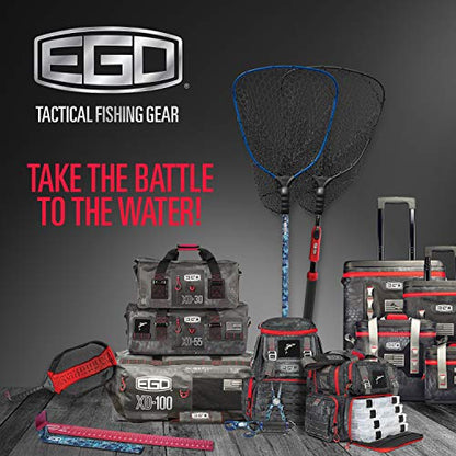 Ego S1 Slider Fishing Net, Ultimate Fishermen’s Tool Fixed Handle, Replaceable Head, Salt & Freshwater, 102" Handle, Small 14x18 Inch Hoop