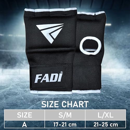 Quick Hand Wraps - Padded Knuckle Protection for Boxing Gloves, MMA, Kickboxing, Muay Thai - Quick Wraps for Men & Women - size: Small-Medium