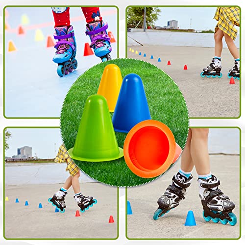 Mini Agility Cones, 3-Inch, 70-Pack, 7 Colors, Sports Training