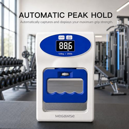 MEGAWISE Hand Dynamometer Grip Strength Tester Digital LCD Measure
