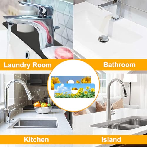 2 Pack Faucet Mat for Kitchen Sink Splash Guard Bathroom 15.5"X5.5"