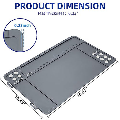 Gun Cleaning Mat, Premium Magnetic Pad With Organizer Parts Tray, Anti-Slip Rubberized Pistol Mat, Protective Workbench Mat for Gun Cleaning (16.5"x 10.43")