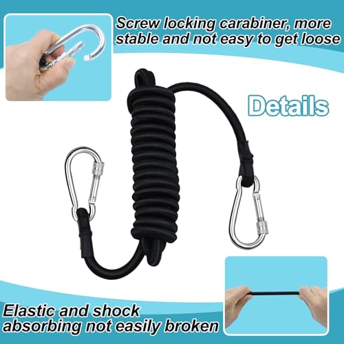 Wenfan Floating Water Mat Tether Kit Lily Pad Tether Floating Mat Straps Tether and Grommet Kit Foam Water Pad Tether and 118 Inch Bungee Cord for All Foam Water Pads