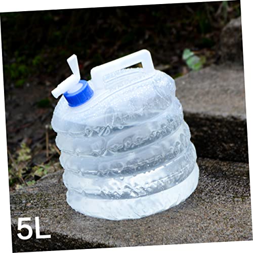 ABOOFAN collapsible water emergency water storage water jugs for storage 5 gallon 5L Bucket Outdoor Bucket fold container white re-usable