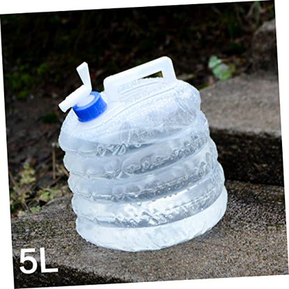 ABOOFAN collapsible water emergency water storage water jugs for storage 5 gallon 5L Bucket Outdoor Bucket fold container white re-usable