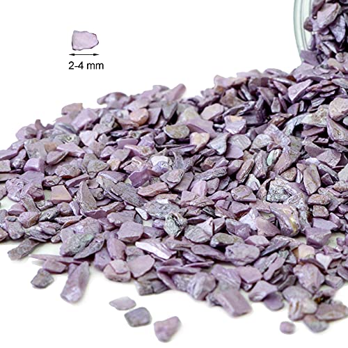 HappyFiller 1.4 LB Crushed Shell Chips Broken Pieces,Resin Arts Craft Projecting,Vase Fillers,Succulents Terrarium Plants Soil Cover,Candle Holder,Aquarium,Table Centerpiece,Home Decor,Light Lavender - color: Purple-2