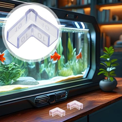 25pcs Aquarium Glass Edge Guards and L-Shaped Corner Protectors for 10mm Fish Tank Glass, Thickened Non-Adhesive Babyproofing Corner Guards for Furniture and Tank Safety