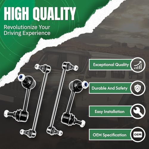 4Pc Front Rear Stabilizer Sway Bar End Link for Honda 2012 2013 2014 2015 Civic, Compatible With Acura 2013 2014 2015 2016 2017 2018 2019 ILX K750604 K750605 K750125 K750126 - size: K750604&K750125-4PC