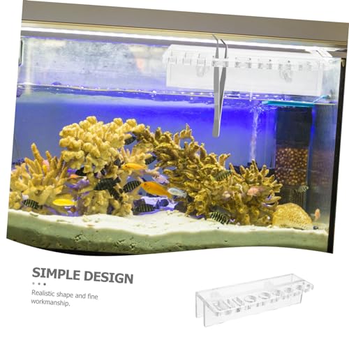 Happyyami Fish Tank Tool Holder Aquascaping Organizer for Water Plant Maintenance Wall-Mounted Storage Rack for Scissors Tweezers and Clips Convenient and Reusable