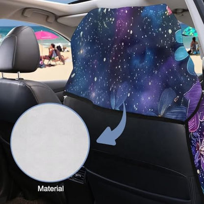 Butterfly Flower Print Car Towels for Seats Sweat Absorption Car Seat Towel Cover After Gym Non Slip Towel Automotive Seat Covers for Truck Sedan SUV, Easy to Install and Clean - color: Blue and Pink - Butterfly Flower