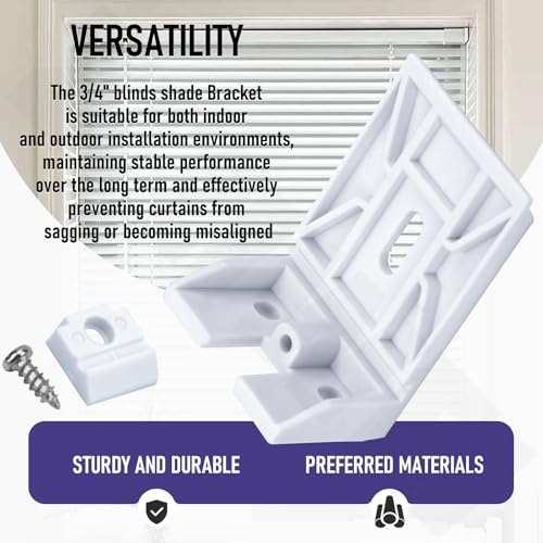 6 Pack 3/4" Blinds Shade Bracket Replacement for Hunter Douglas Duette Bracketm, Blind Mounting Brackets Fit for Honeycomb, Duette, Cellular, Applause Shades - White