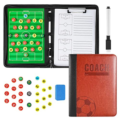 Pure Vie Portable Magnetic Soccer Coaching Board Football Tactics Clipboard | Soccer Strategy Clipboard for Coaches Training and Matches, Dry Erase Whiteboard Football Coach Must Haves with Magnets, Pen - color: 52 Cm X 34 Cm
