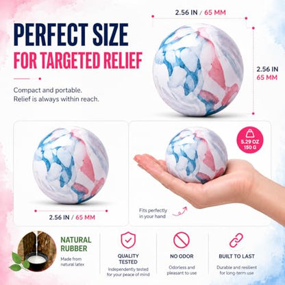 FITZELAR Massage Lacrosse Balls for Myofascial Release, Quality Certification, Massage Deep Tissue for Back and Shoulder, Trigger Point Therapy, Muscle Knots, Relieving Muscle Pain (2Pink) - color: 2pink