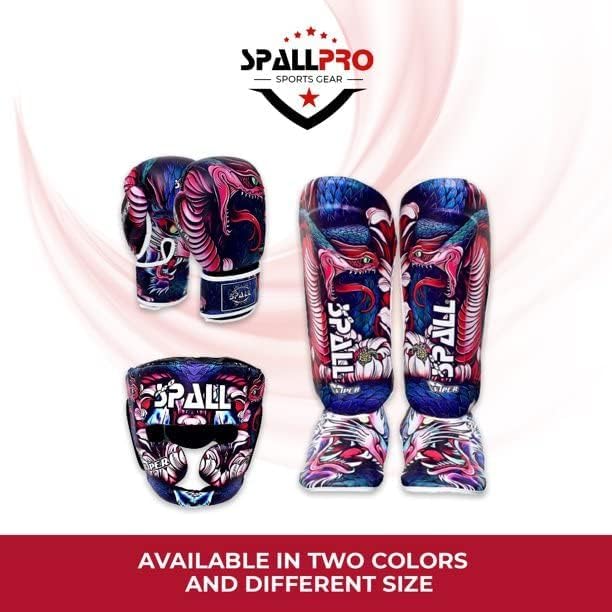 Boxing Training Set 3 –1 Synthetic Leather Boxing Gloves with Boxing Gear Shin Instep, MMA Training with Shin Pads for Kids Adults, Martial Arts Set… - size: Medium