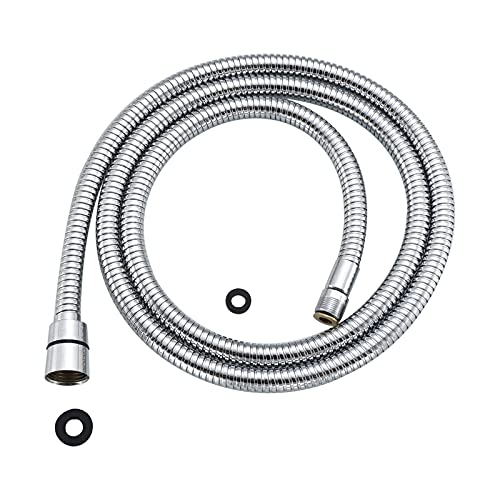 Kitchen 118-Inch or 300CM Pull Down Sink Faucet Replacement Pull Out Spray Head Hose Stainless Steel (Electroplating, 3 meters)