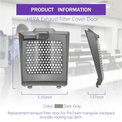 HASMX 4-Pack 833954 841708 Vacuum Cleaner Hepa Exhaust Replacement Filter Cover Door for Super Coach Pro 10, Super Coach Pro 6,ProTeam Backpack 107303, 107310