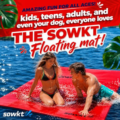 Premium Made in USA Lily Pad Floating Mat, 9x6 12x6 18x6 ft – Foam Floating Water Mat for Lake | Lilypad Float Swim Mat for Boat & Pool